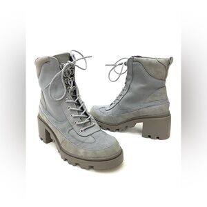 JustFab Women's Light Grey Super Lug Ember Boot